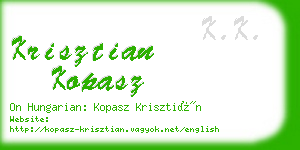 krisztian kopasz business card